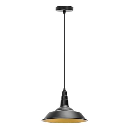 Aigostar - LED pendellampa med kabel 1xE27/60W/230V Ø 36 cm svart