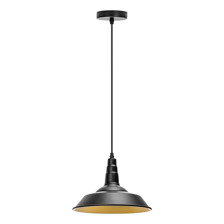Aigostar - LED pendellampa med kabel 1xE27/60W/230V Ø 36 cm svart