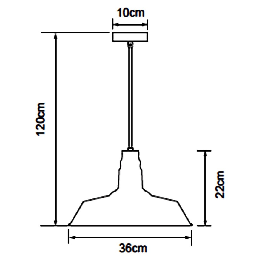 Aigostar - LED pendellampa med kabel 1xE27/60W/230V Ø 36 cm svart