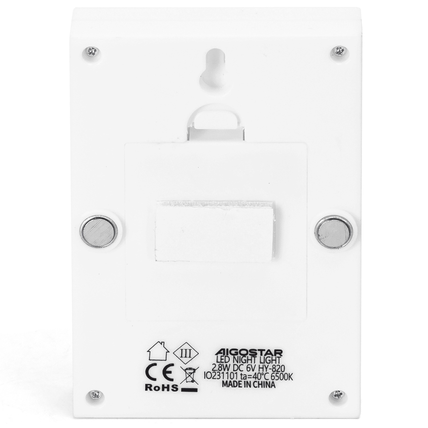 Aigostar - LED Portabel nattlampa LED/4xAAA 6500K
