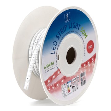 Aigostar - LED-remsa 325 W/230 V, 50 m, röd, IP65