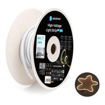 Aigostar - LED-remsa 50m LED/400W/230V 3000K IP65