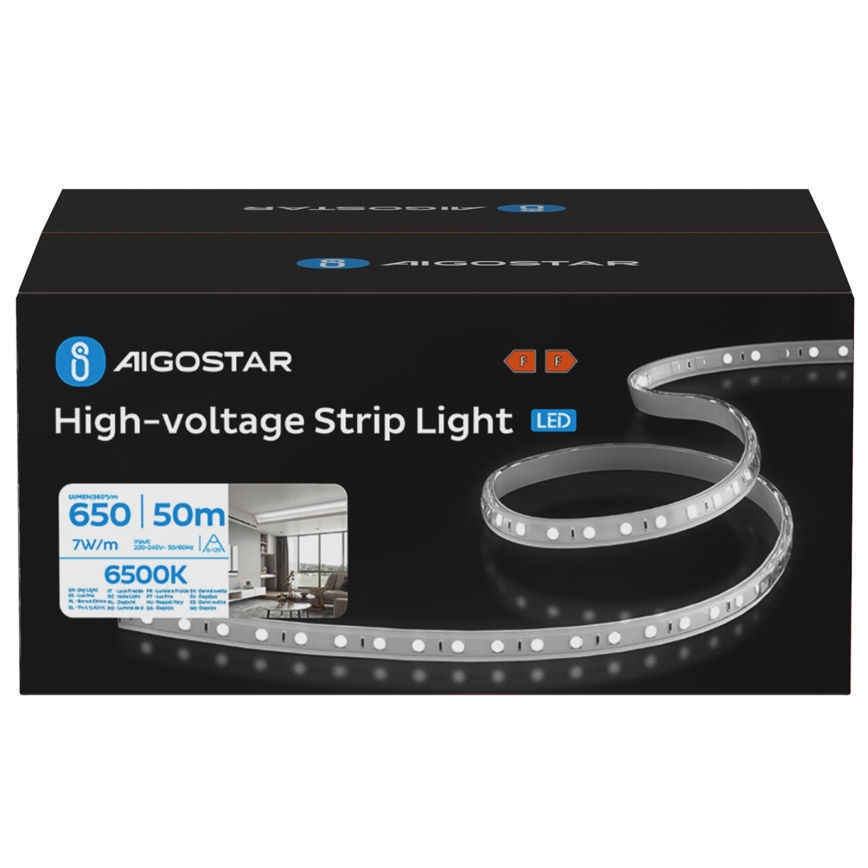 Aigostar - LED-remsa för utomhusbruk 50 m LED/350W/230V 6500K IP65