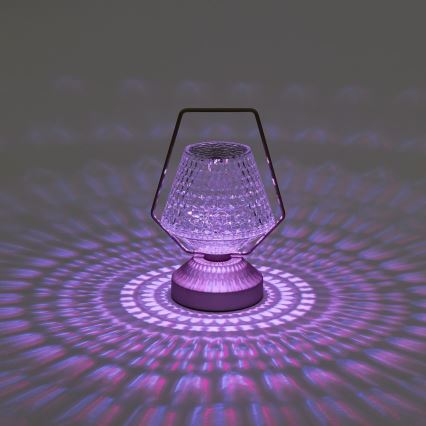 Aigostar - LED RGB Dimbart uppladdningsbart skrivbordslampa LED/1W/5V 1800mAh 20 cm + fjärrkontroll