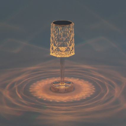 Aigostar - LED RGB Dimbart uppladdningsbart skrivbordslampa LED/1W/5V 1800mAh 26 cm + fjärrkontroll