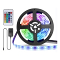 Aigostar - LED RGB dimbar remsa 5 m LED/24W/12/230V IP65 + fjärrkontroll
