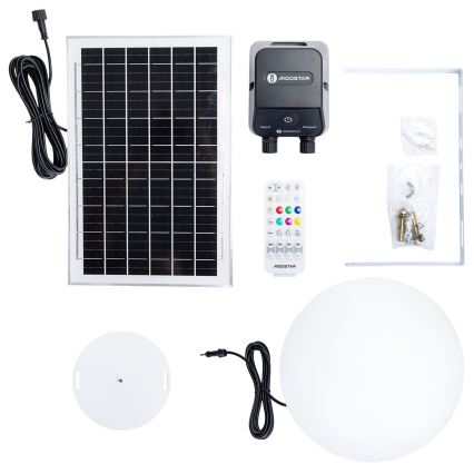 Aigostar - LED RGBW dimmbar utomhuslampa MESH LED/35W/3,7V 4000mAh 2700-6500K IP65 Ø 30 cm + fjärrkontroll