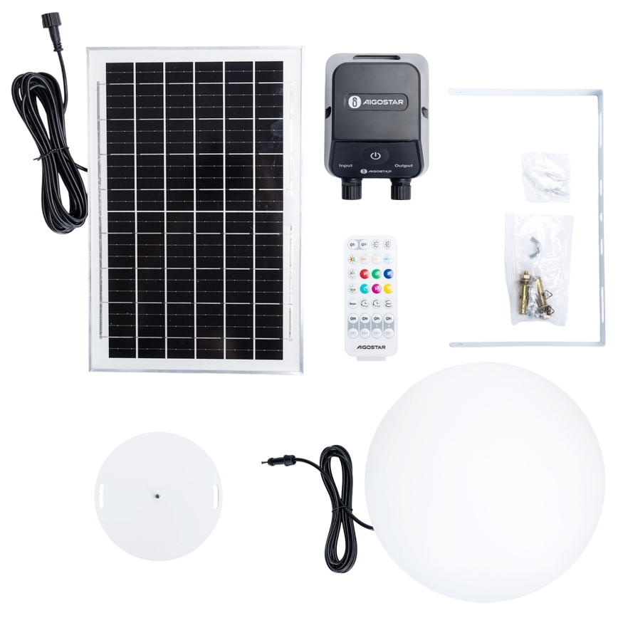 Aigostar - LED RGBW dimmbar utomhuslampa MESH LED/35W/3,7V 4000mAh 2700-6500K IP65 Ø 30 cm + fjärrkontroll