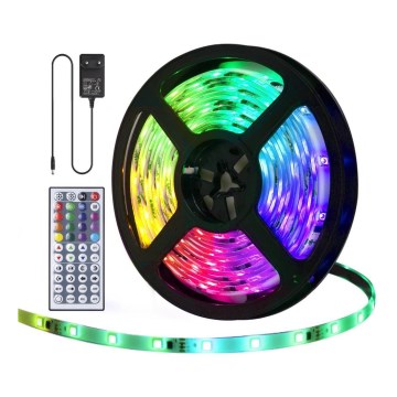 Aigostar - LED RGB Dimbar utomhuslist 5m LED/24W/12/230V IP65 + fjärrkontroll