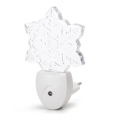 Aigostar - LED RGB nattlampa med skymningssensor LED/0,5W/230V snöflinga