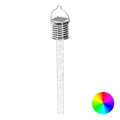 Aigostar - LED RGB Solcellslampa LED/0,006W/1,2V 4000 mAh krom IP44