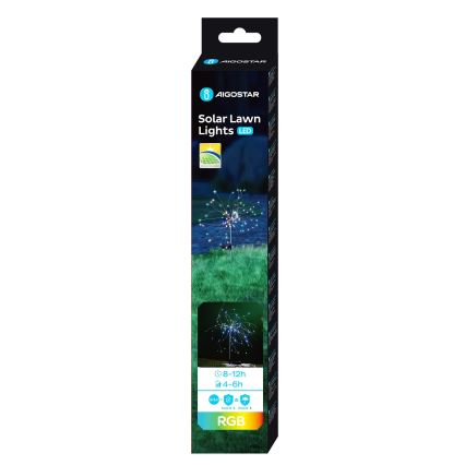 Aigostar - LED RGB Solcellslampa LED/0,03W/1,2V IP44 300 mAh