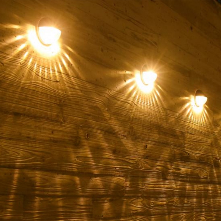 Aigostar - LED RGB Solcellsvägglampa LED/2W/1,2V 300 mAh svart IP44