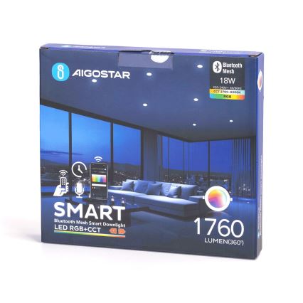 Aigostar - LED RGBW Ljusreglerad hängande badrumslampa MESH Smart LED/18W/230V 2700-6500K IP44