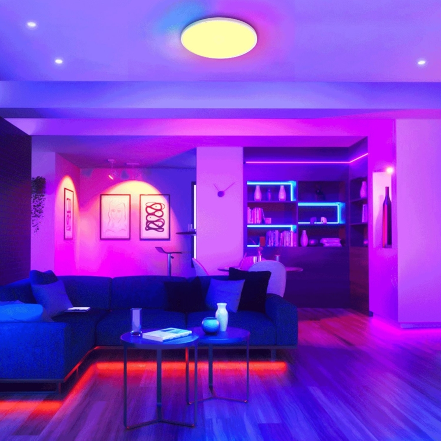 Aigostar - LED RGBW dimbar badrumsplafond LED/24W/230V 3000-6500K Ø 42 cm IP44 + fjärrkontroll