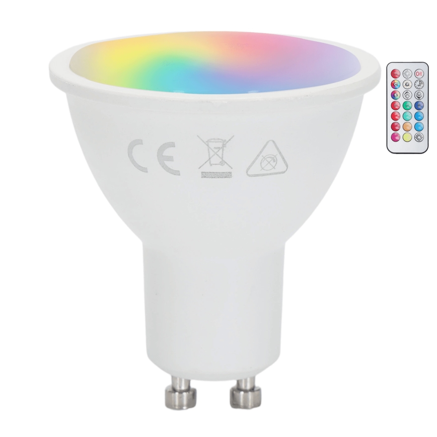 Aigostar - LED RGBW dimbar lampa GU10/4,8W/230V 3000K + fjärrkontroll