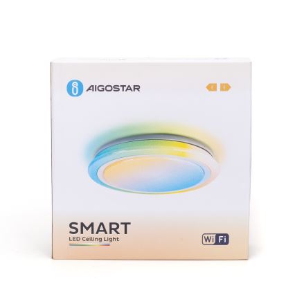 Aigostar - LED RGBW Dimbart badrumslampa LED/27W/230V 40 cm Wi-Fi IP44