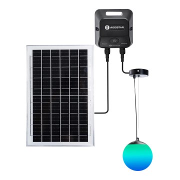 Aigostar - LED RGBW dimbar solcellsdriven ljuskrona MESH LED/5W/3,7V 8000 mAh 2700K-6500K IP65 Ø 30 cm