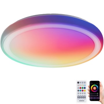 Aigostar - LED RGBW dimbar taklampa för badrum MESH Smart LED/24W/230V 3000-6500K IP44 + fjärrkontroll