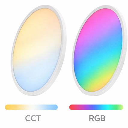 Aigostar - LED RGBW dimbar taklampa MESH LED/24W/230V 3000-6500K vit + fjärrkontroll