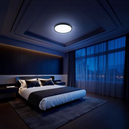 Aigostar - LED RGBW dimbar takarmatur MESH LED/36W/230V 3000-6500K svart + fjärrkontroll