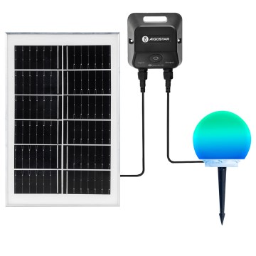 Aigostar - LED RGBW dimbar utomhuslampa MESH LED/20W/3,7V 4000mAh 2700-6500K IP65 Ø 20 cm + fjärrkontroll