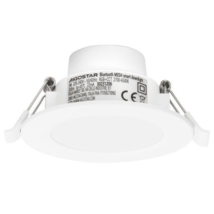 Aigostar - LED RGBW Dimbar infälld badrumsarmatur MESH Smart LED/3W/230V 2700-6500K IP44