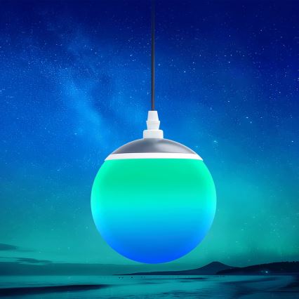 Aigostar - LED RGBW Ljusreglerad ljuskrona på textilsladd MESH LED/8W/230V 2700-6500K vit + fjärrkontroll