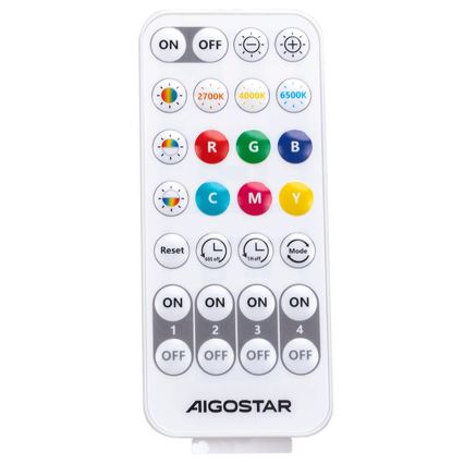 Aigostar - LED RGBW Ljusreglerad ljuskrona på textilsladd MESH LED/8W/230V 2700-6500K vit + fjärrkontroll