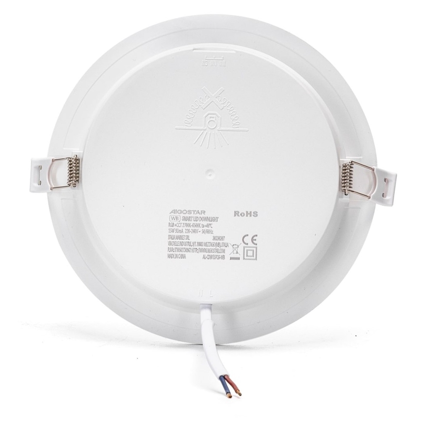 Aigostar - LED RGBW Ljusreglerad upphängd taklampa LED/15W/230V 2700-6500K diameter 17,5 cm Wi-Fi