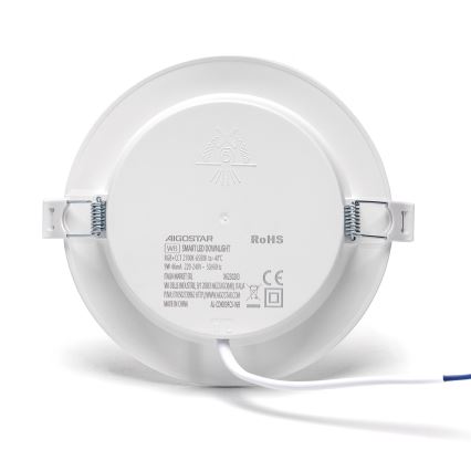 Aigostar - LED RGBW Ljusreglerad upphängd taklampa LED/9W/230V 2700-6500K diameter 14,5 cm Wi-Fi