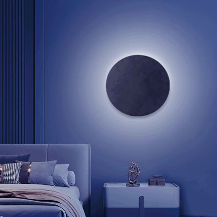 Aigostar - LED RGBW Ljusreglerad vägglampa MESH Smart LED/12W/230V 2700-6500K svart + fjärrkontroll