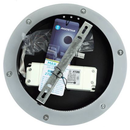 Aigostar - LED RGBW Ljusreglerad vägglampa MESH Smart LED/12W/230V 2700-6500K svart + fjärrkontroll