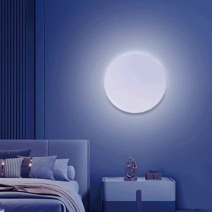 Aigostar - LED RGBW Ljusreglerad vägglampa MESH Smart LED/12W/230V 2700-6500K vit + fjärrkontroll