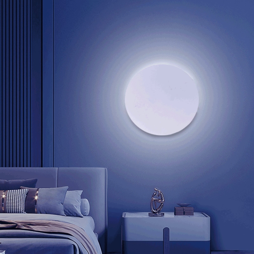 Aigostar - LED RGBW Ljusreglerad vägglampa MESH Smart LED/12W/230V 2700-6500K vit + fjärrkontroll