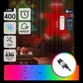 Aigostar - LED RGBY Dekorativ ljusslinga 400xLED 1x1m IP44 + fjärrkontroll