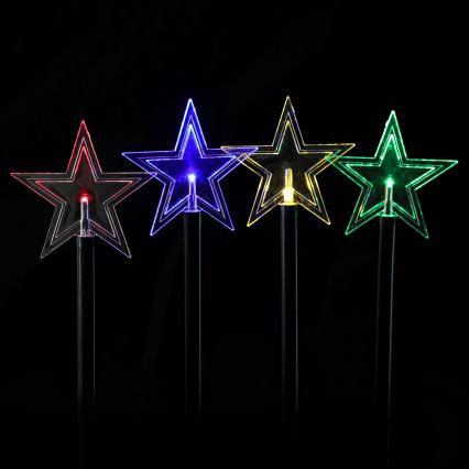Aigostar - LED RGBY Solcellslampa 5xLED/1,2V/8 funktioner 1m IP65 800mAh stjärnor