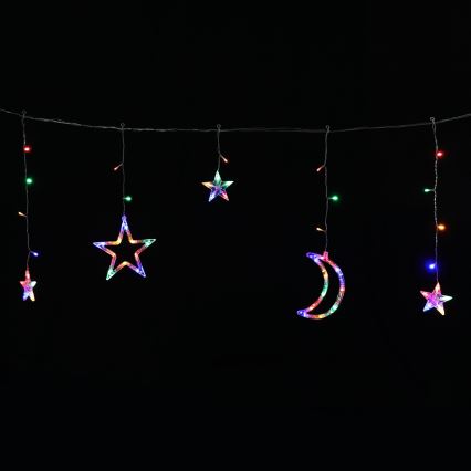 Aigostar - LED-slinga med solcell 120xLED/8 funktioner 3x0,6 m 500 mAh IP65 flerfärgad