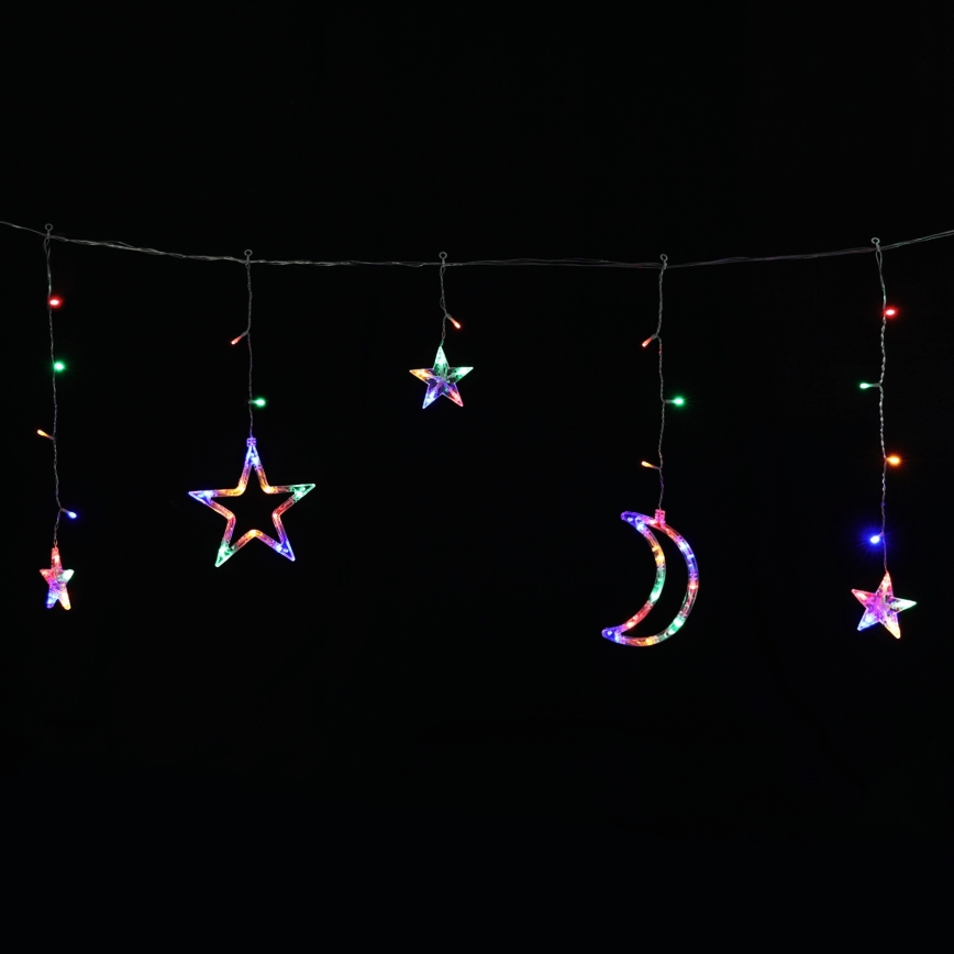 Aigostar - LED-slinga med solcell 120xLED/8 funktioner 3x0,6 m 500 mAh IP65 flerfärgad