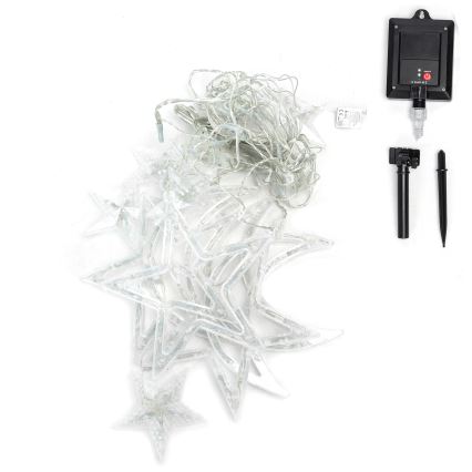 Aigostar - LED-slinga med solcell 120xLED/8 funktioner 3x0,6 m 500 mAh IP65 flerfärgad