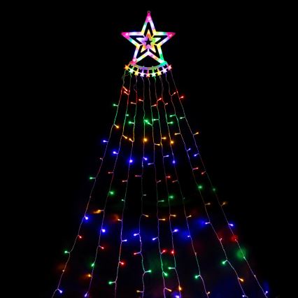 Aigostar - LED juldekoration för utomhusbruk, 206 LED, 2 m, IP44, flerfärgad