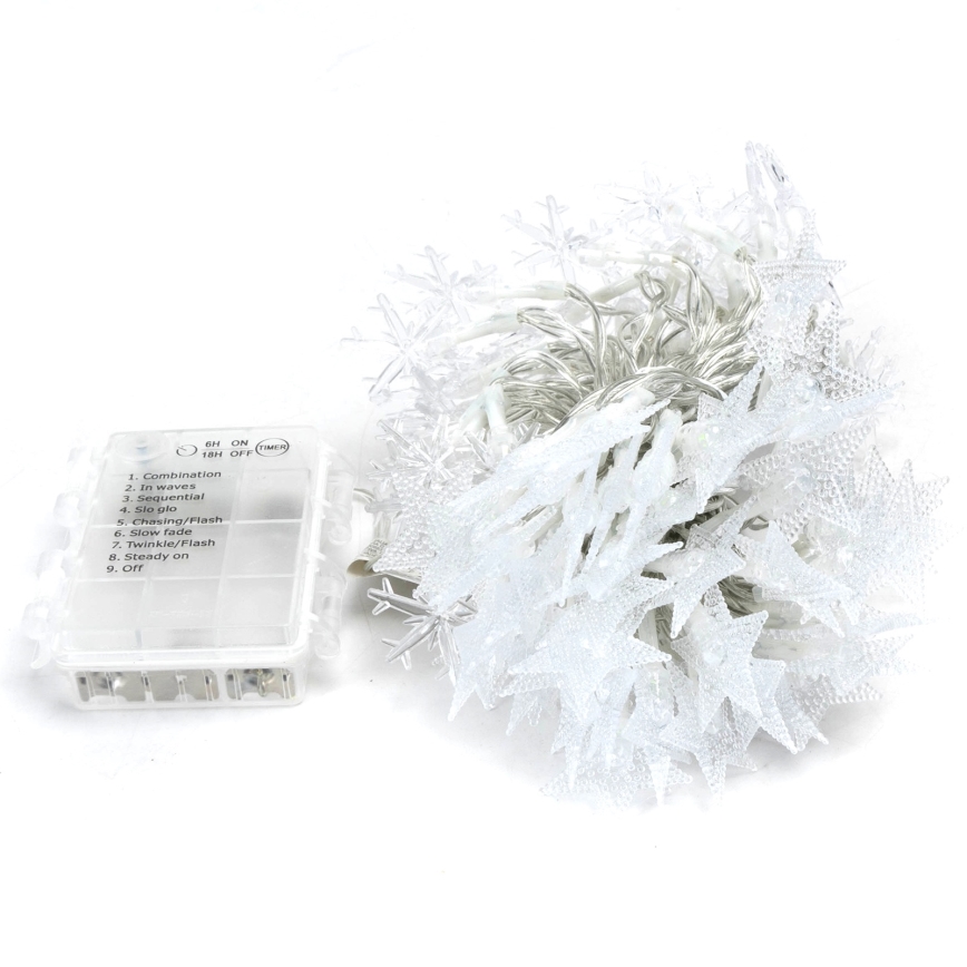 Aigostar - LED RGBY utomhus julljusslinga 100xLED/8 funktioner 3xAA 10m IP44 stjärnor