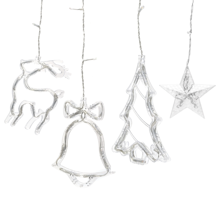 Aigostar - LED RGBY utomhusljusslinga 120 LED/8 funktioner 3 x 0,6 m IP44 flerfärgad + fjärrkontroll