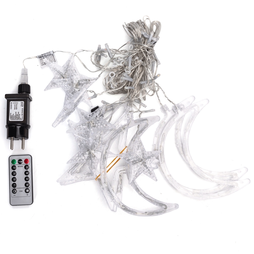 Aigostar - LED RGBY utomhus julslinga, 120 LED, 8 funktioner, 3x0,6 m, IP44, flerfärgad med fjärrkontroll