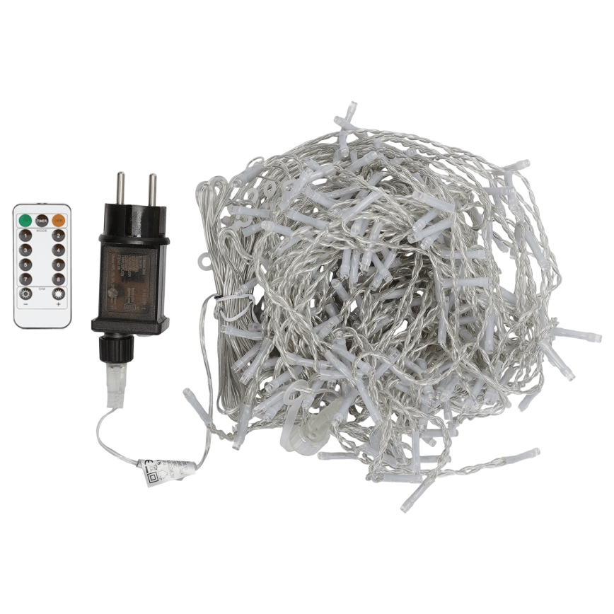 Aigostar - LED RGBY utomhusslinga 300 LED/8 funktioner, 3×1 m, IP44 + fjärrkontroll