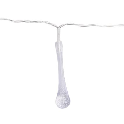 Aigostar - LED utomhusslinga 25 LED/8 lägen 3xAA 2,5m IP44 flerfärgade droppar