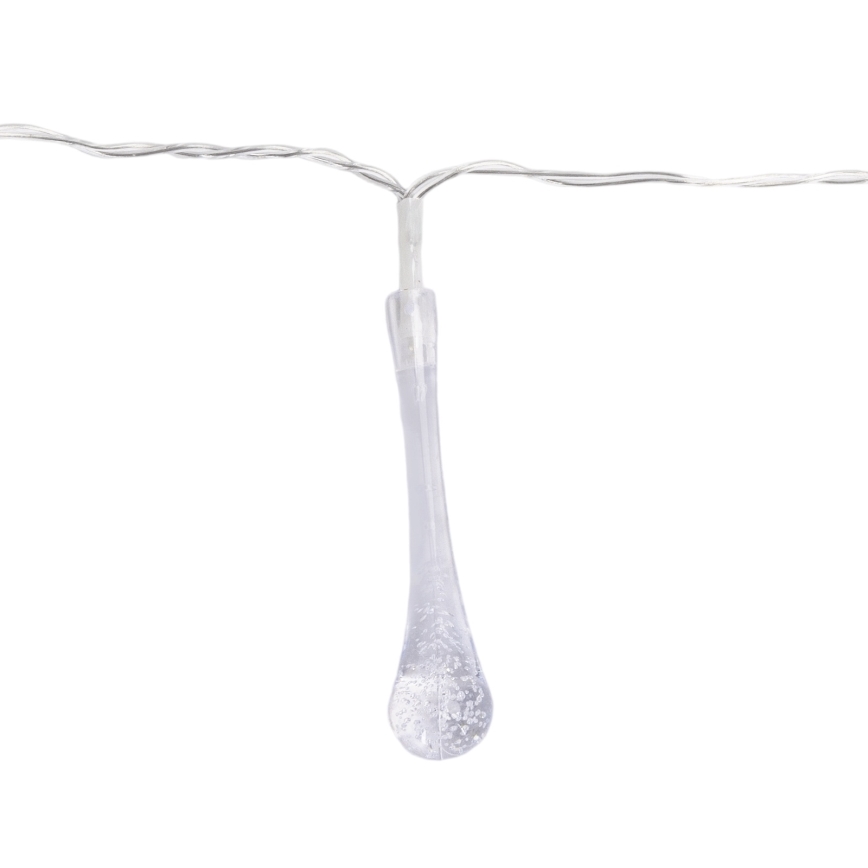 Aigostar - LED utomhusslinga 25 LED/8 lägen 3xAA 2,5m IP44 flerfärgade droppar