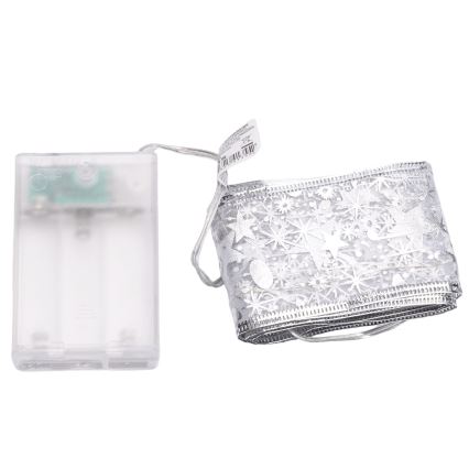 Aigostar - LED-ljusslinga 20xLED/3xAA 2 m varmvit silver