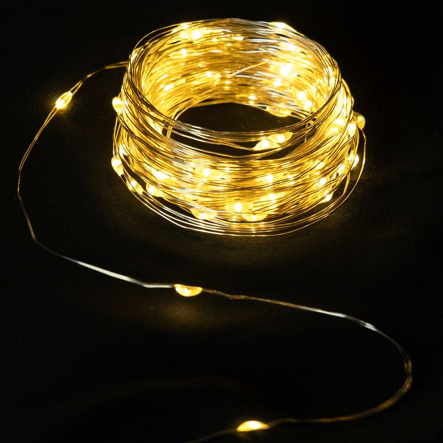 Aigostar - LED-slinga 40xLED/2x3V 4m varmvit