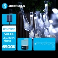 Aigostar - LED Solar Dekorativ slinga 50xLED/8 funktioner 12m IP65 kall vit